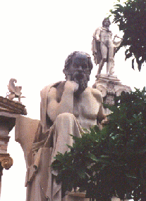 right foreground statue