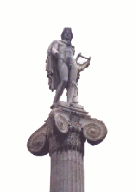 right upper statue